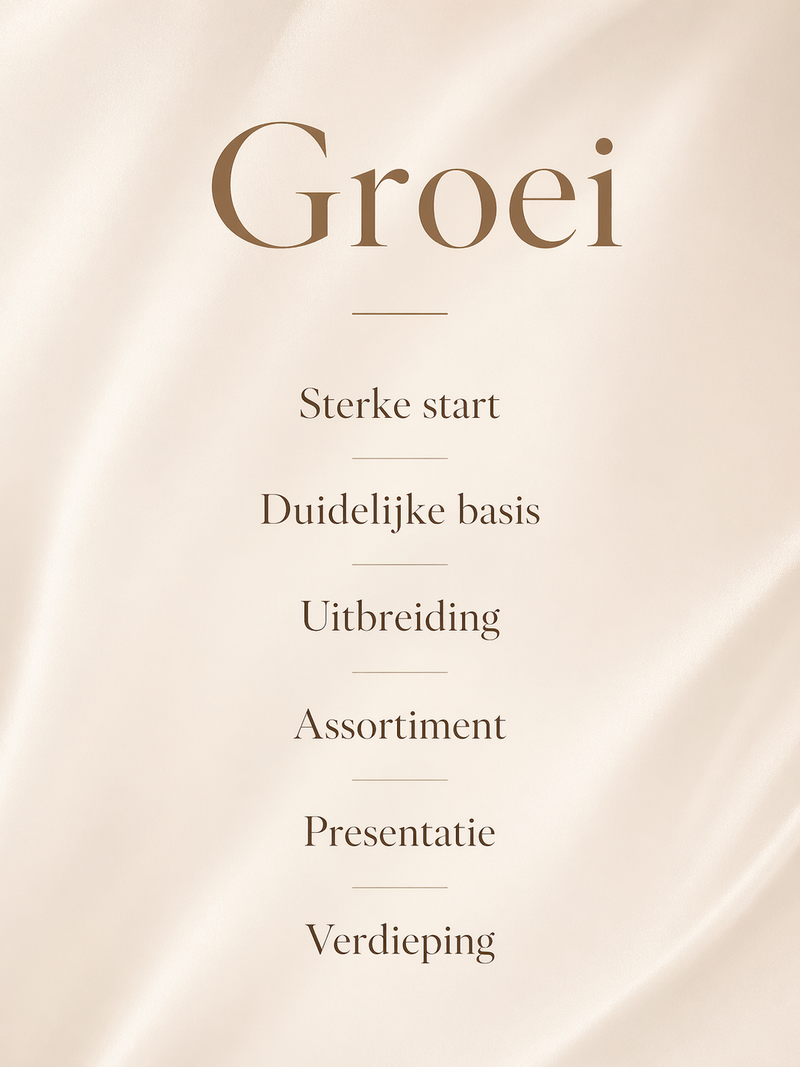 Leg een basis die later verder uitgebouwd kan worden